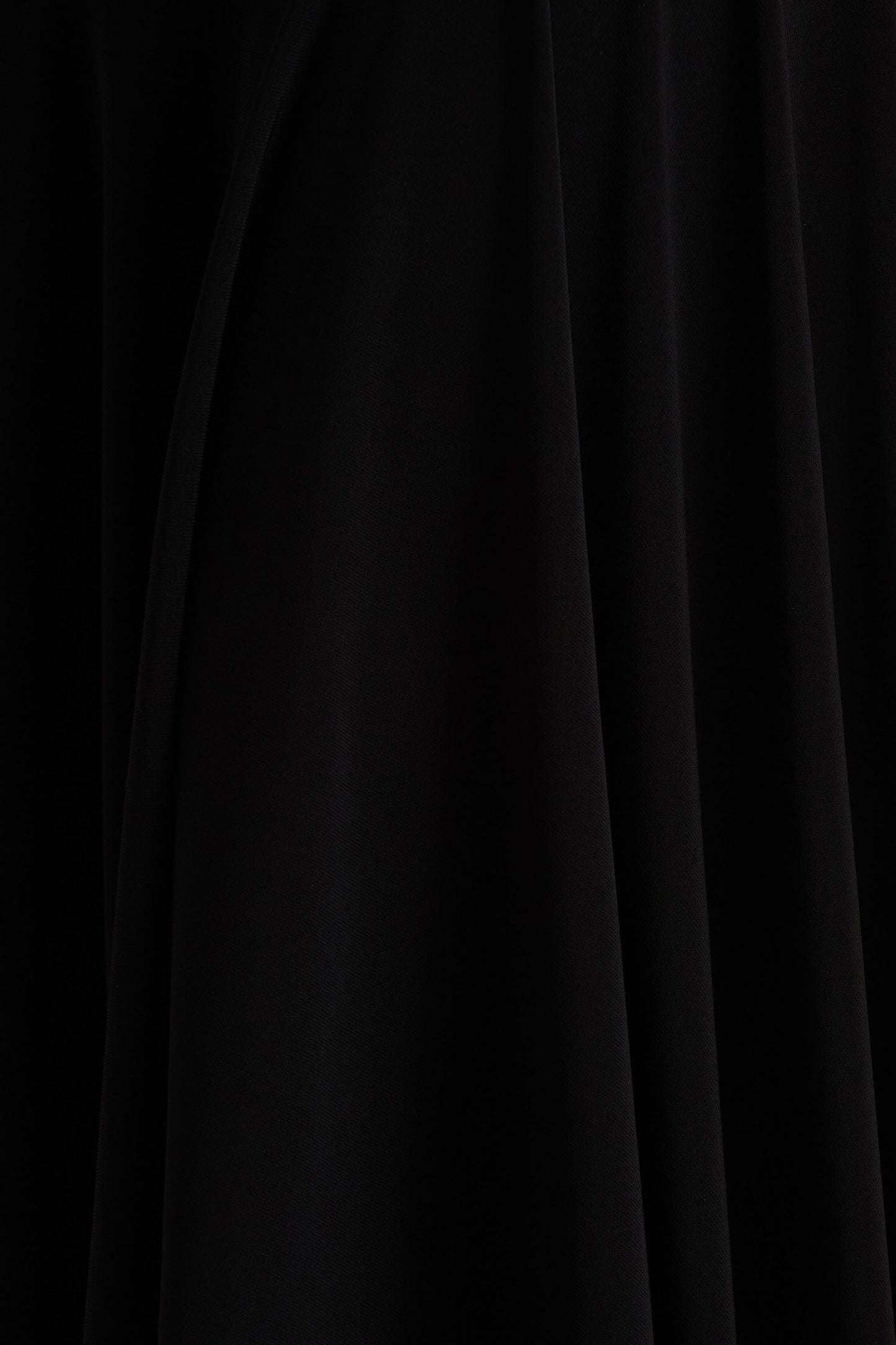 Isola | Black Asymmetric-Neck Midi Dress With Drop-Waist