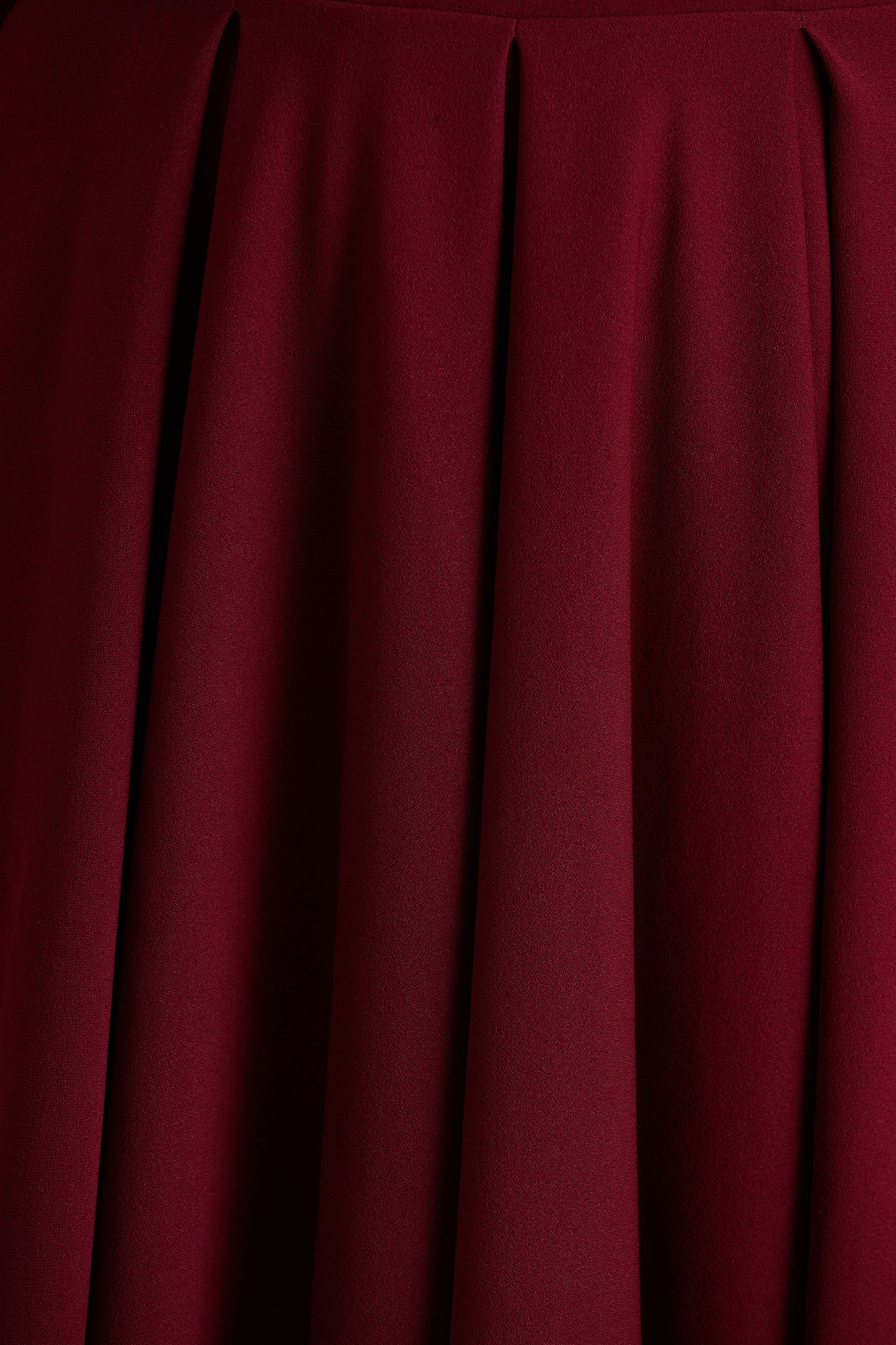 Isabella | Burgundy Bardot-Neck Midi Dress