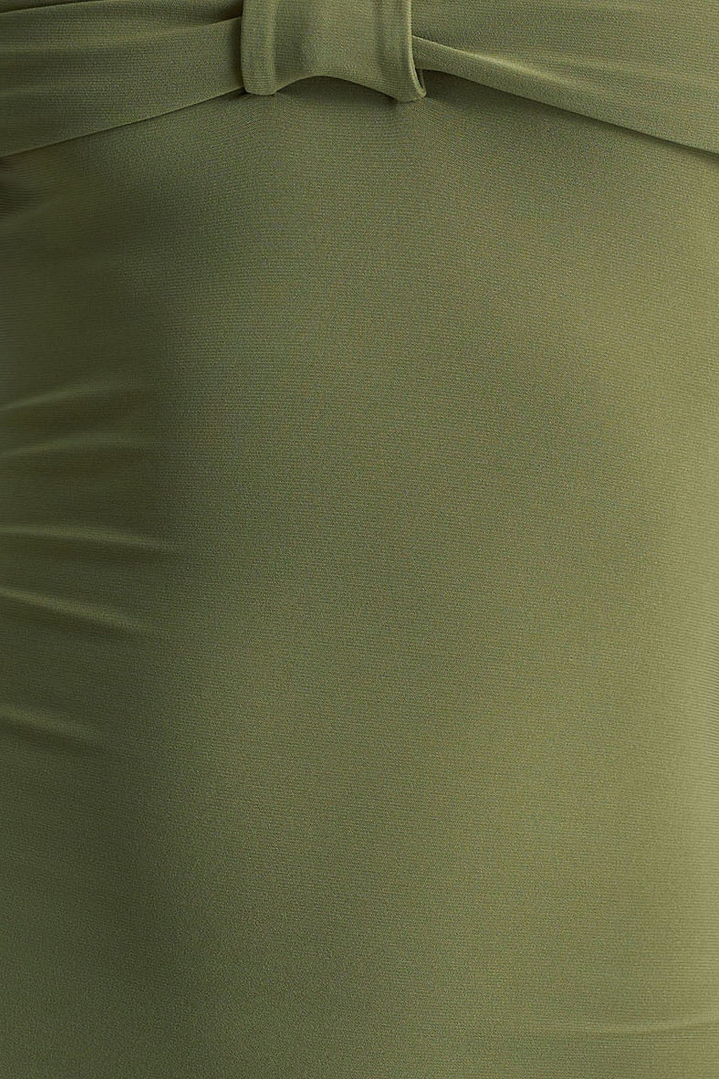 Spark | Olive Bardot-Neck Maxi Dress With Bow Detail