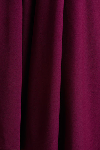 Depths | Burgundy V-Neck Midi Dress