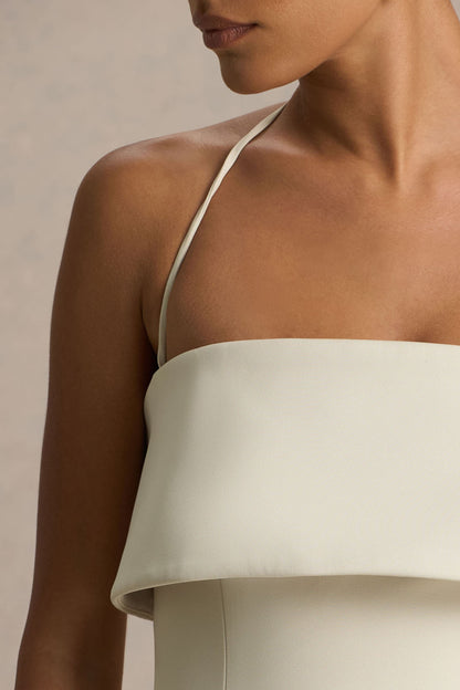 Nelly | Nude Square-Neck Mini Dress