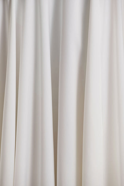 Caty | Black And White Long-Sleeved Maxi Dress With Drop-Waist And Ruffled Detailing