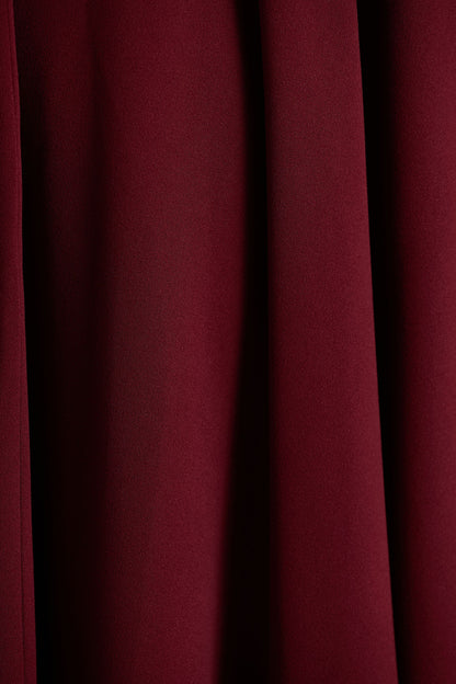 Scarlett | Burgundy Asymmetric-Neck Maxi Dress