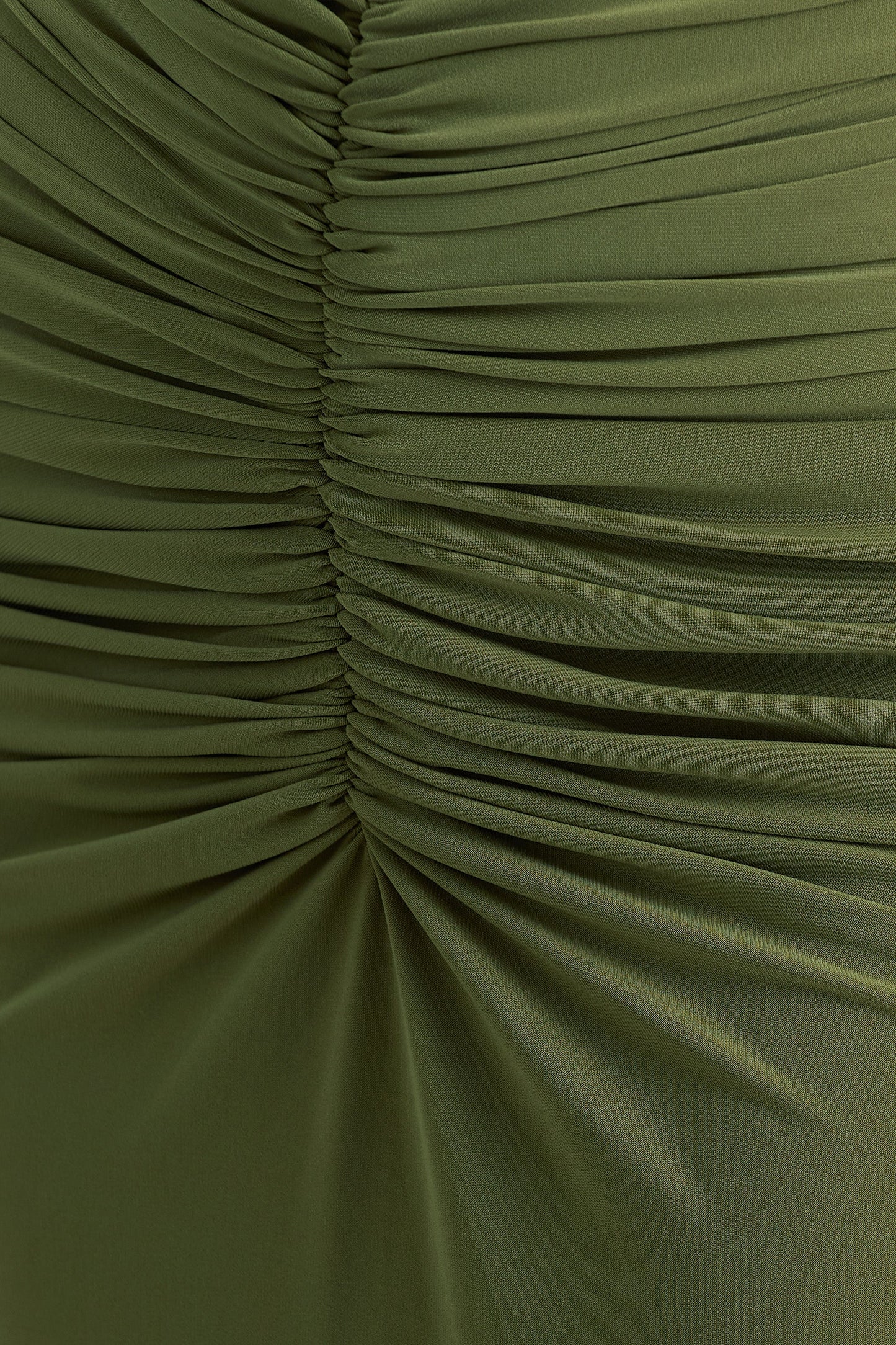 Premiere | Olive Boat-Neck Maxi Dress With Cape-Sleeves And Open-Back