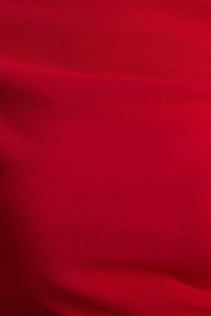Alexandra | Red Asymmetric Draped Jumpsuit