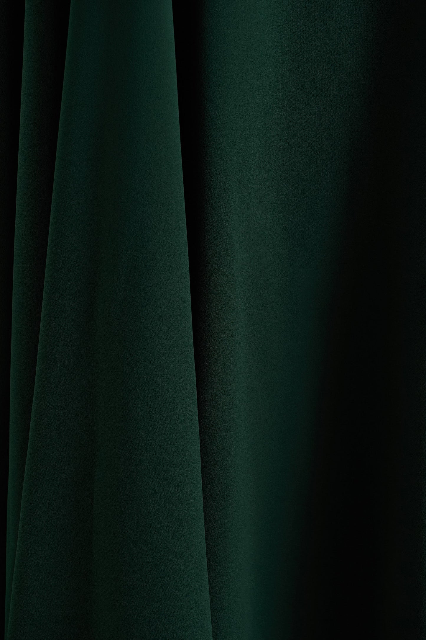 Alea | Dark Green High-Neck Short-Sleeve Maxi Dress
