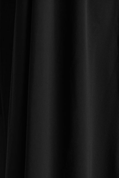 Unpredictable | Black High-Neck Maxi Dress With Back Cape Detail