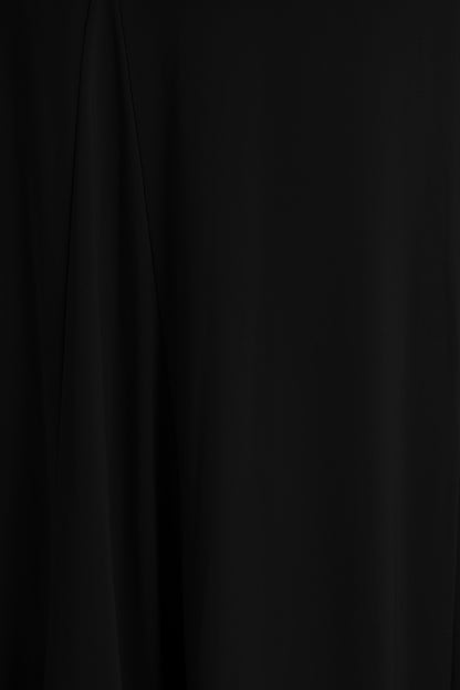 Cilla | Black Bardot-Neck Maxi Dress With Ruched Detailing